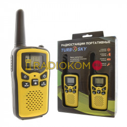 Комплект раций 2 шт TurboSky T25 YELLOW. Рация TurboSky T25 желтого цвета.